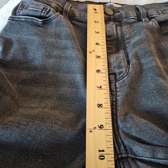 PacSun High Rise Jegging Distressed Ripped knee Black Raw Hem Jeans Size 28 EUC - Picture 5 of 10